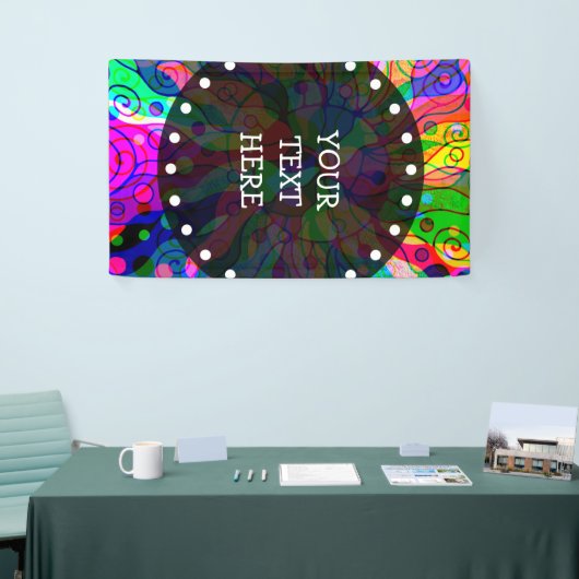 Sketting Fantasy Art - Abstracte Neon Shift 1 Spandoek (Beurs)