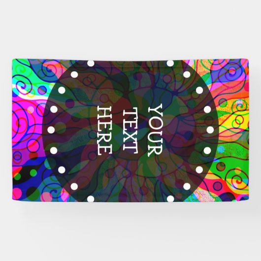 Sketting Fantasy Art - Abstracte Neon Shift 1 Spandoek (Horizontaal)