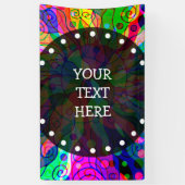 Sketting Fantasy Art - Abstracte Neon Shift 1 Spandoek (Verticaal)