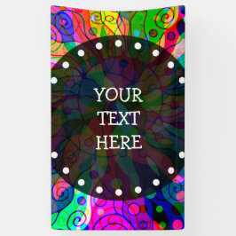 Sketting Fantasy Art - Abstracte Neon Shift 1 Spandoek