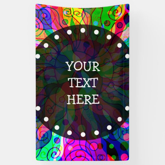 Sketting Fantasy Art - Abstracte Neon Shift 1 Spandoek (Verticaal)