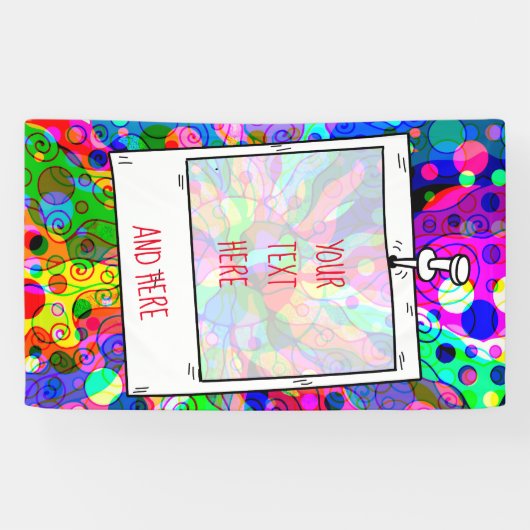 Sketting Fantasy Art - Abstracte Neon Shift 1 Spandoek (Horizontaal)