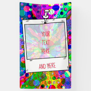 Sketting Fantasy Art - Abstracte Neon Shift 1 Spandoek