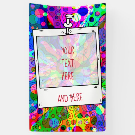 Sketting Fantasy Art - Abstracte Neon Shift 1 Spandoek (Verticaal)