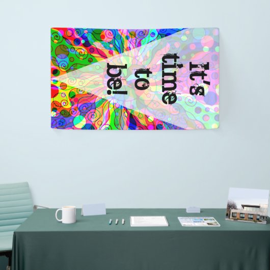 Sketting Fantasy Art - Abstracte Neon Shift 1 Spandoek (Beurs)