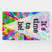 Sketting Fantasy Art - Abstracte Neon Shift 1 Spandoek (Horizontaal)