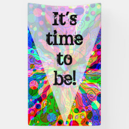 Sketting Fantasy Art - Abstracte Neon Shift 1 Spandoek