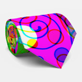 Sketting Fantasy Art - Abstracte Neon Shift 1 Stropdas (Opgerold)