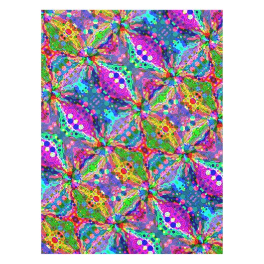 Sketting Fantasy Art - Abstracte Neon Shift 1 Tafelkleed (Voorkant)