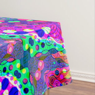 Sketting Fantasy Art - Abstracte Neon Shift 1 Tafelkleed