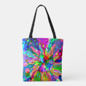 Sketting Fantasy Art - Abstracte Neon Shift 1 Tote Bag (Achterkant)