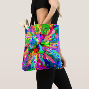Sketting Fantasy Art - Abstracte Neon Shift 1 Tote Bag