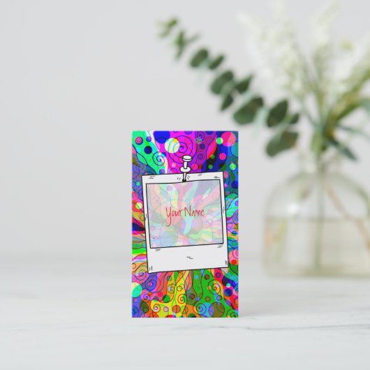 Sketting Fantasy Art - Abstracte Neon Shift 1 Visitekaartje (Staand voorkant)