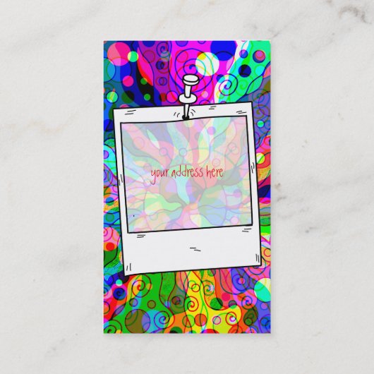 Sketting Fantasy Art - Abstracte Neon Shift 1 Visitekaartje (Achterkant)