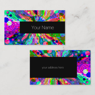 Sketting Fantasy Art - Abstracte Neon Shift 1 Visitekaartje