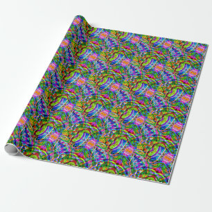 Sketting Fantasy Art - Abstracte Neon Shift 3 Cadeaupapier