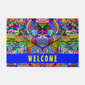 Sketting Fantasy Art - Abstracte Neon Shift 3 Deurmat (Voorkant)