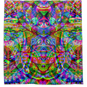 Sketting Fantasy Art - Abstracte Neon Shift 3 Douchegordijn (Voorkant)