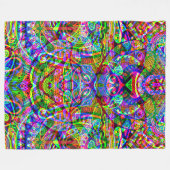 Sketting Fantasy Art - Abstracte Neon Shift 3 Fleece Deken (Voorkant (Horizontaal))