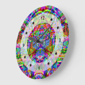 Sketting Fantasy Art - Abstracte Neon Shift 3 Grote Klok (Hoek)