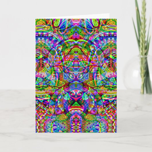 Sketting Fantasy Art - Abstracte Neon Shift 3 Kaart (Voorkant)
