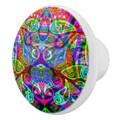 Sketting Fantasy Art - Abstracte Neon Shift 3 Keramische Knop (Rechts)