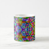 Sketting Fantasy Art - Abstracte Neon Shift 3 Koffiemok (Center)