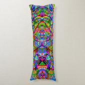 Sketting Fantasy Art - Abstracte Neon Shift 3 Lichaamskussen (Voorkant Verticaal)