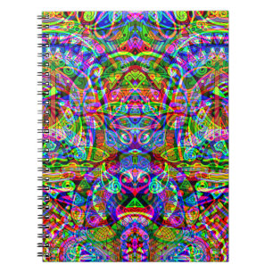 Sketting Fantasy Art - Abstracte Neon Shift 3 Notitieboek