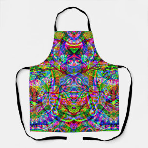 Sketting Fantasy Art - Abstracte Neon Shift 3 Schort