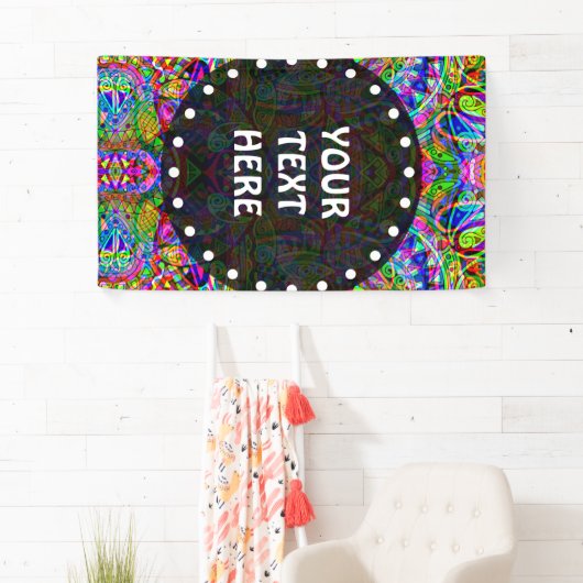 Sketting Fantasy Art - Abstracte Neon Shift 3 Spandoek (Insitu)