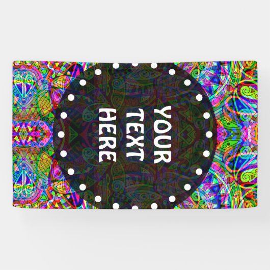 Sketting Fantasy Art - Abstracte Neon Shift 3 Spandoek (Horizontaal)