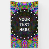 Sketting Fantasy Art - Abstracte Neon Shift 3 Spandoek (Verticaal)
