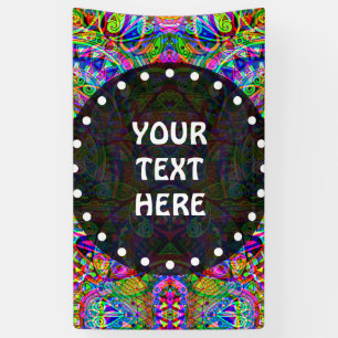 Sketting Fantasy Art - Abstracte Neon Shift 3 Spandoek