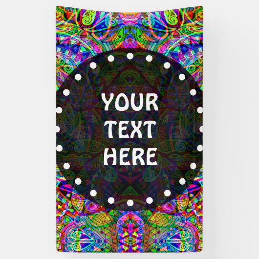 Sketting Fantasy Art - Abstracte Neon Shift 3 Spandoek (Verticaal)