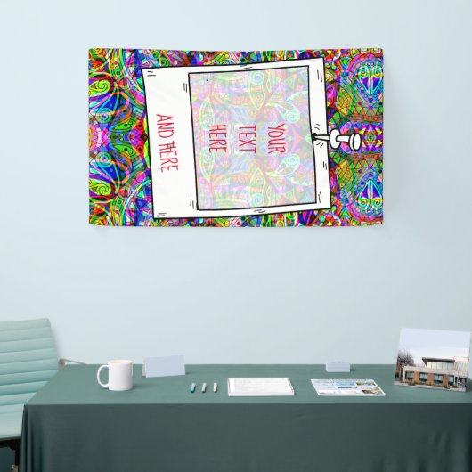 Sketting Fantasy Art - Abstracte Neon Shift 3 Spandoek (Beurs)