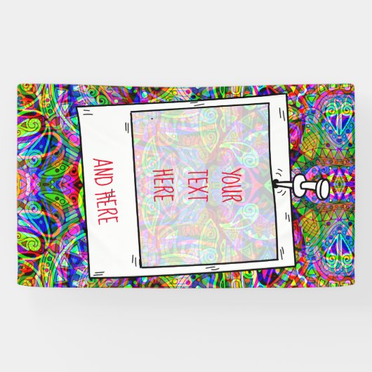 Sketting Fantasy Art - Abstracte Neon Shift 3 Spandoek (Horizontaal)