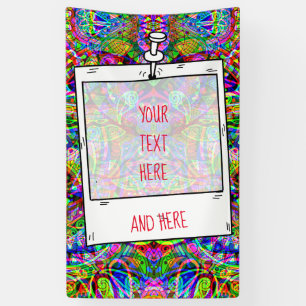 Sketting Fantasy Art - Abstracte Neon Shift 3 Spandoek