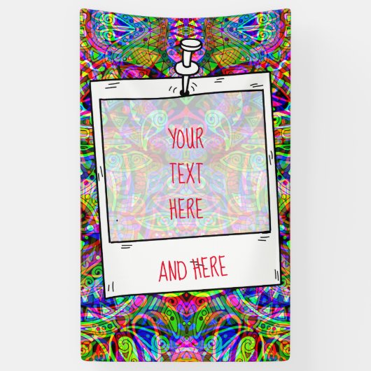 Sketting Fantasy Art - Abstracte Neon Shift 3 Spandoek (Verticaal)