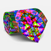 Sketting Fantasy Art - Abstracte Neon Shift 3 Stropdas (Opgerold)