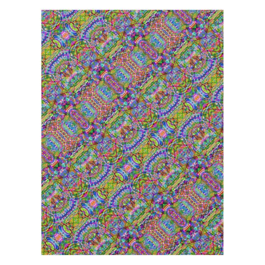 Sketting Fantasy Art - Abstracte Neon Shift 3 Tafelkleed (Voorkant)