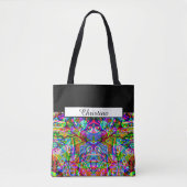 Sketting Fantasy Art - Abstracte Neon Shift 3 Tote Bag (Voorkant)