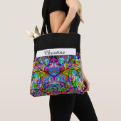 Sketting Fantasy Art - Abstracte Neon Shift 3 Tote Bag (Dichtbij)