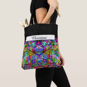 Sketting Fantasy Art - Abstracte Neon Shift 3 Tote Bag