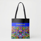 Sketting Fantasy Art - Abstracte Neon Shift 3 Tote Bag (Voorkant)