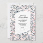 Sketting Floral Blush Pink Vrijgezellenfeest Kaart (Voorkant)