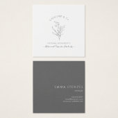 Sketting Floral Design Square Visitekaartje (Voorkant /achterkant)