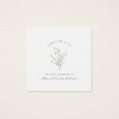 Sketting Floral Design Square Visitekaartje (Voorkant)