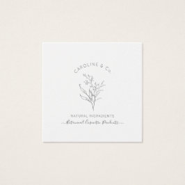 Sketting Floral Design Square Visitekaartje