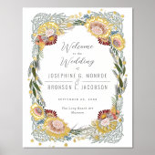 Sketting Florals Unieke bruiloft Welkomstgoud Folie Afdrukken (Voorkant)